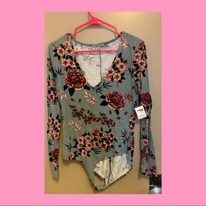 Charlotte Russe Floral Bodysuit